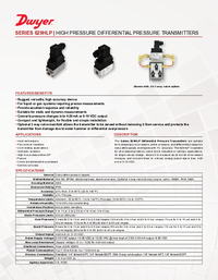 Thumbnail of document Data Sheet - 629HLP Differential Pressure Transmitter